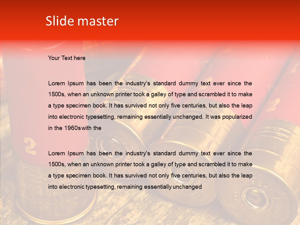 Bullet Fixture Cartridge PowerPoint Template