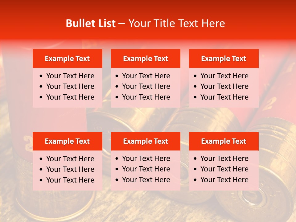 Bullet Fixture Cartridge PowerPoint Template