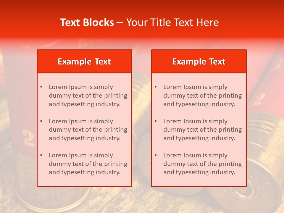 Bullet Fixture Cartridge PowerPoint Template