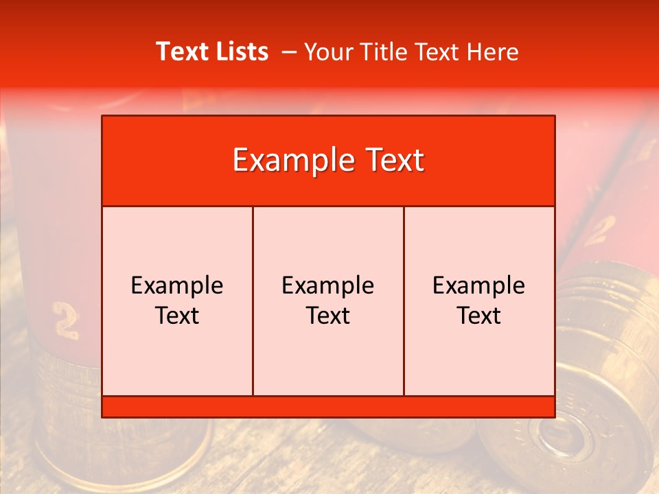 Bullet Fixture Cartridge PowerPoint Template