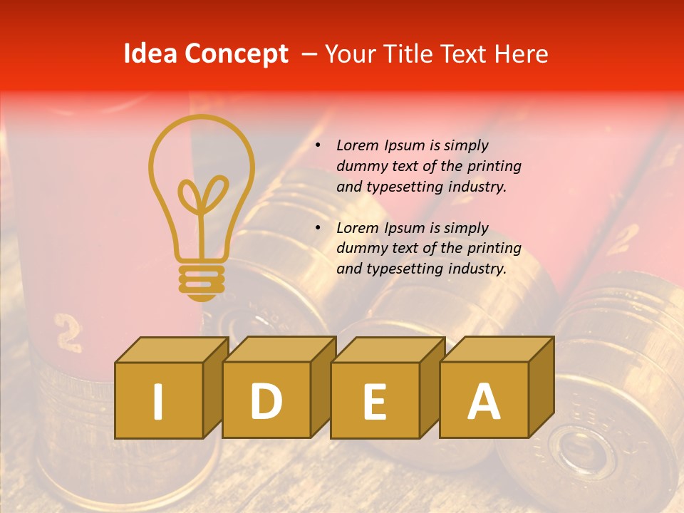 Bullet Fixture Cartridge PowerPoint Template