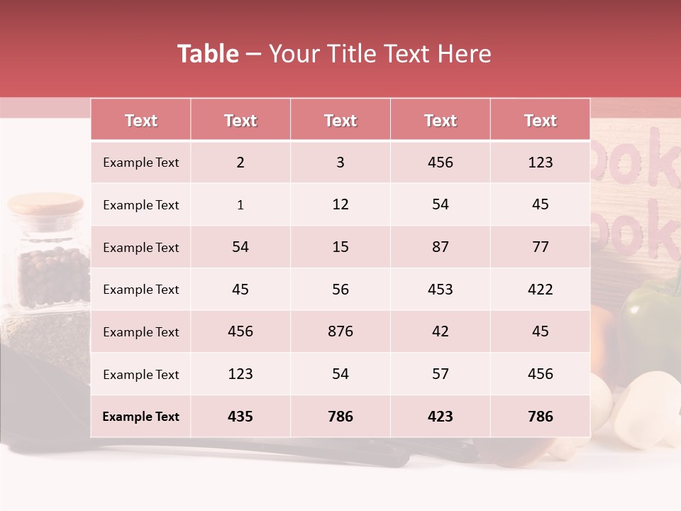 Preparation Cook Collection PowerPoint Template