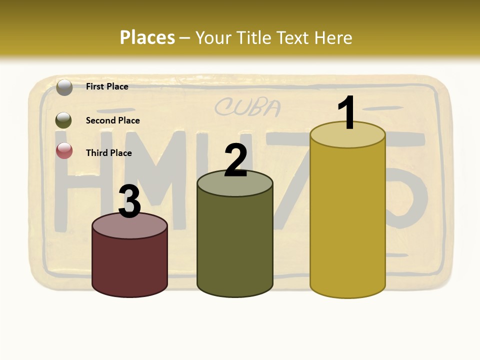 Plates Concept Number PowerPoint Template