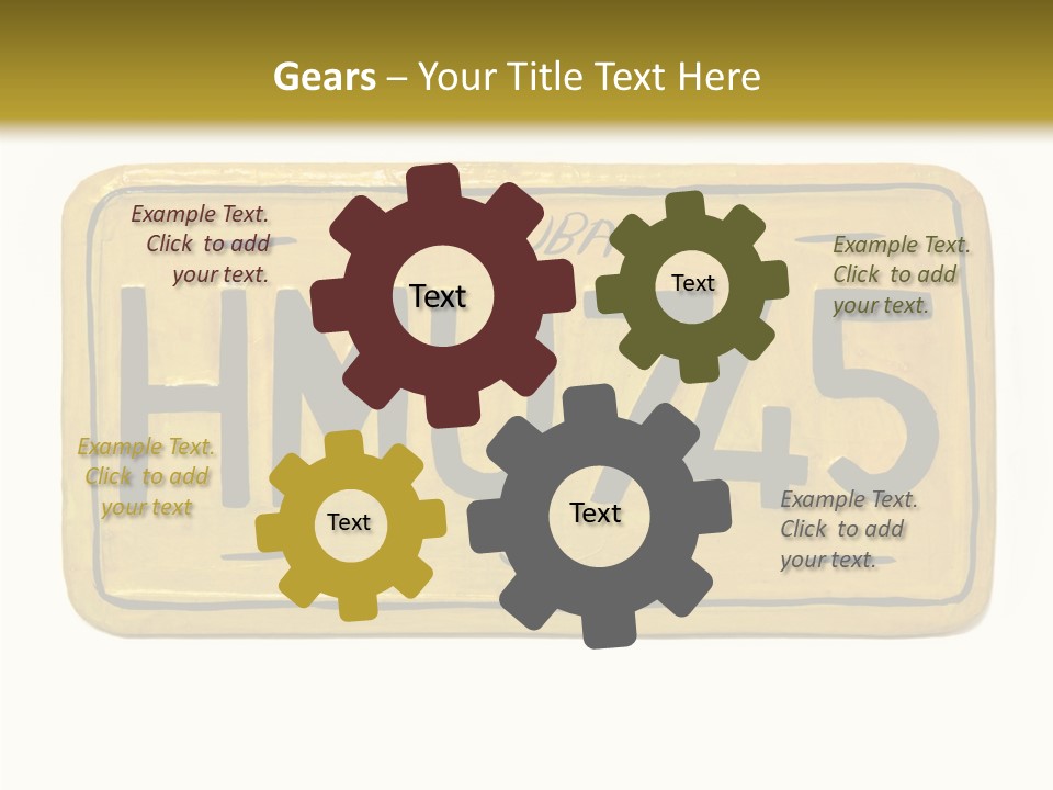 Plates Concept Number PowerPoint Template