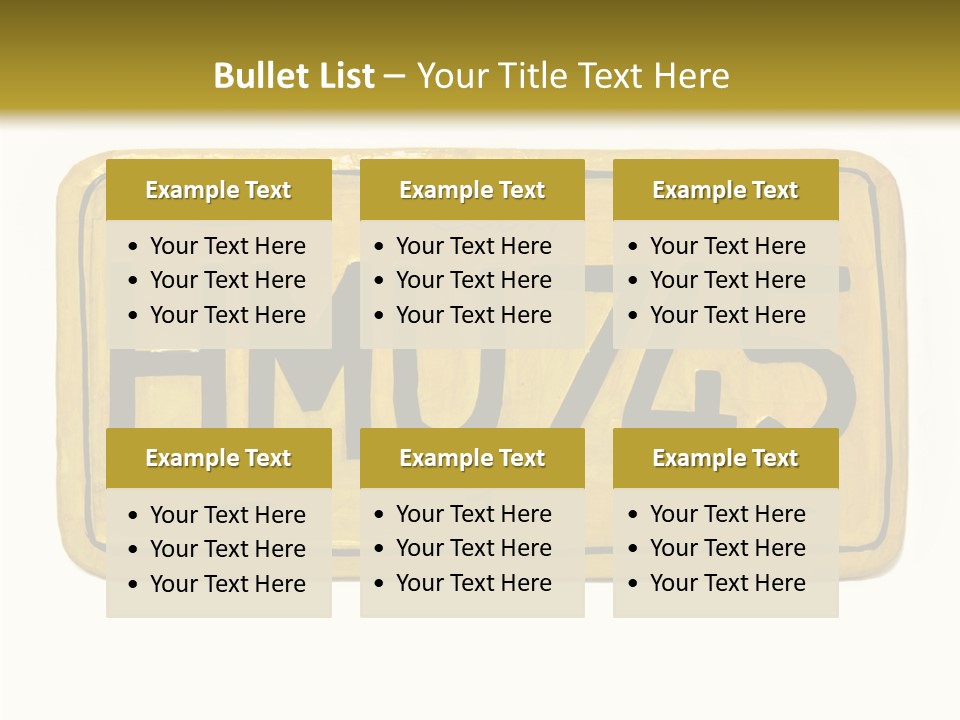Plates Concept Number PowerPoint Template