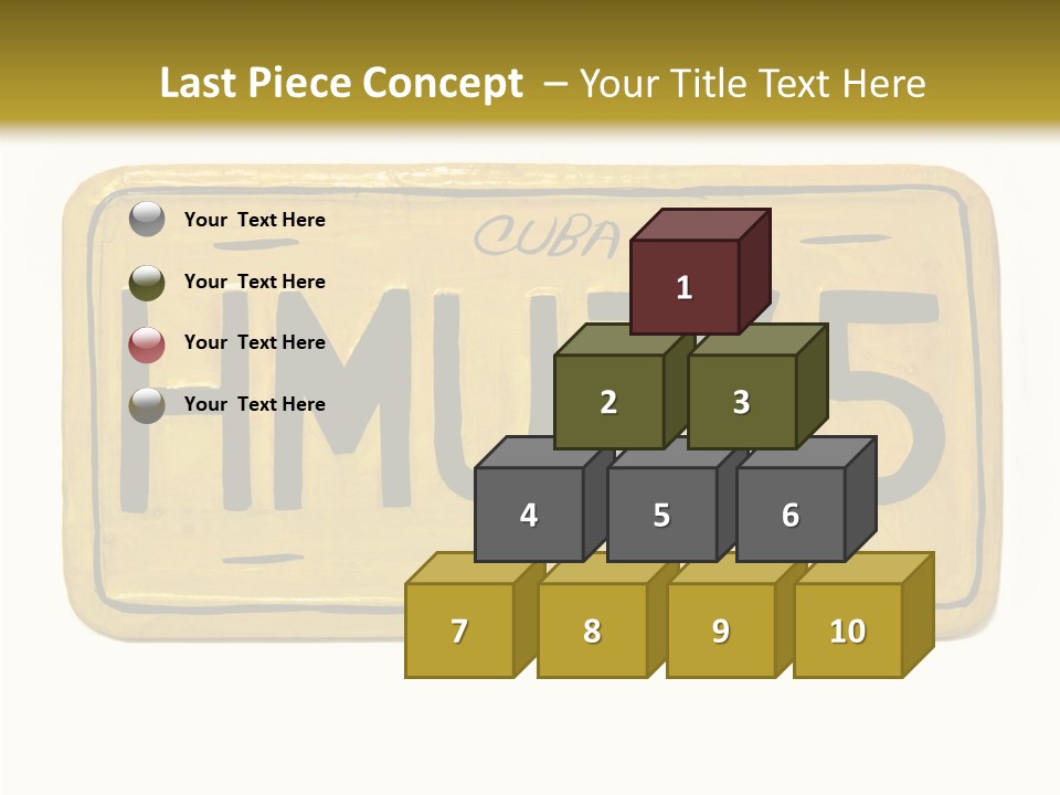 Plates Concept Number PowerPoint Template