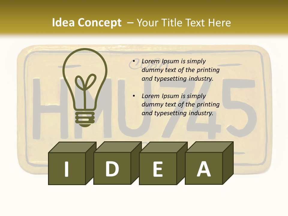 Plates Concept Number PowerPoint Template