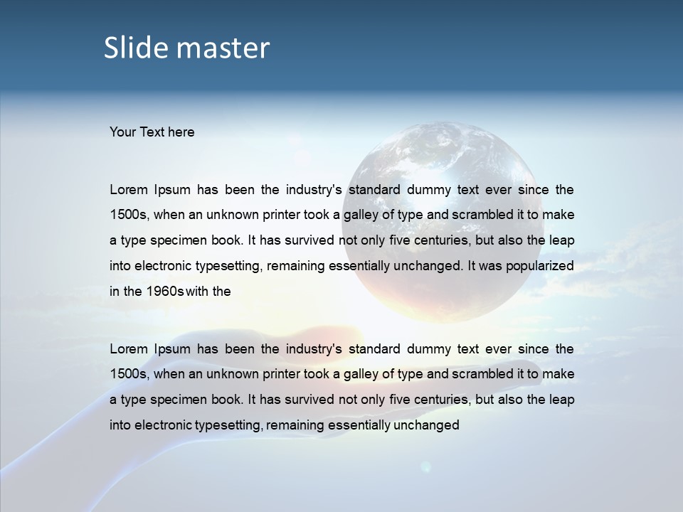 Arm Hold Wealth PowerPoint Template