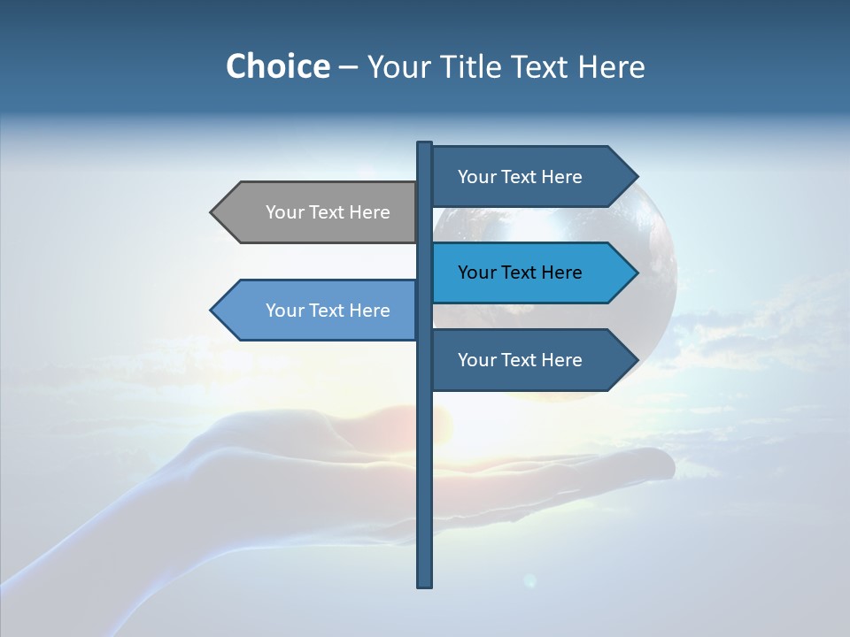 Arm Hold Wealth PowerPoint Template