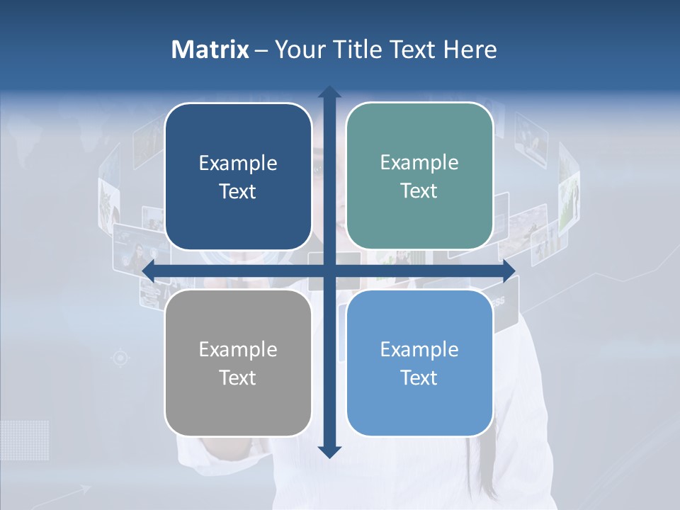 Connection Pushing Map PowerPoint Template
