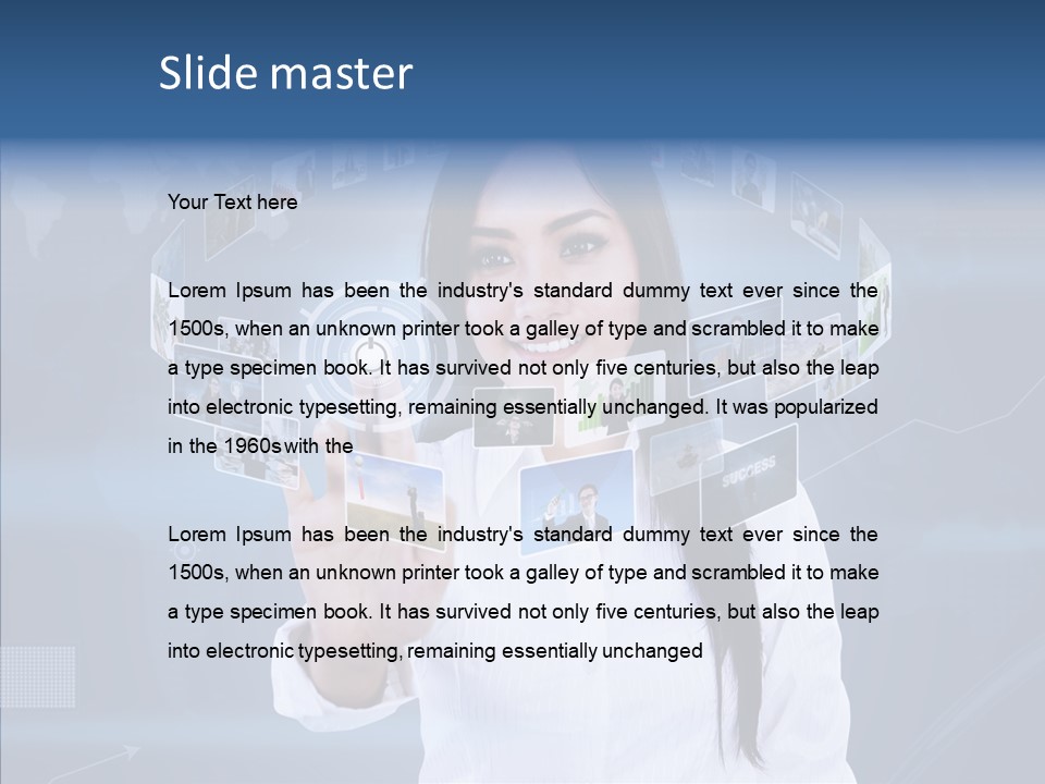 Connection Pushing Map PowerPoint Template