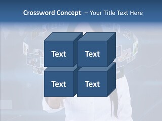 Connection Pushing Map PowerPoint Template