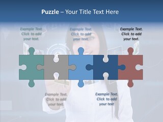 Connection Pushing Map PowerPoint Template