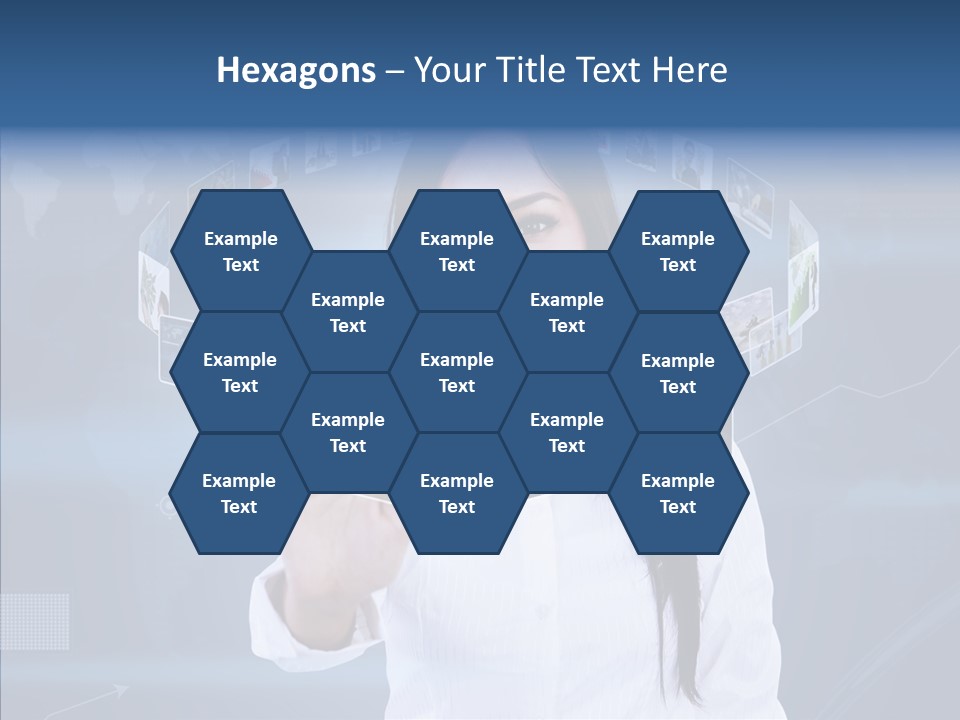 Connection Pushing Map PowerPoint Template