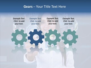 Connection Pushing Map PowerPoint Template