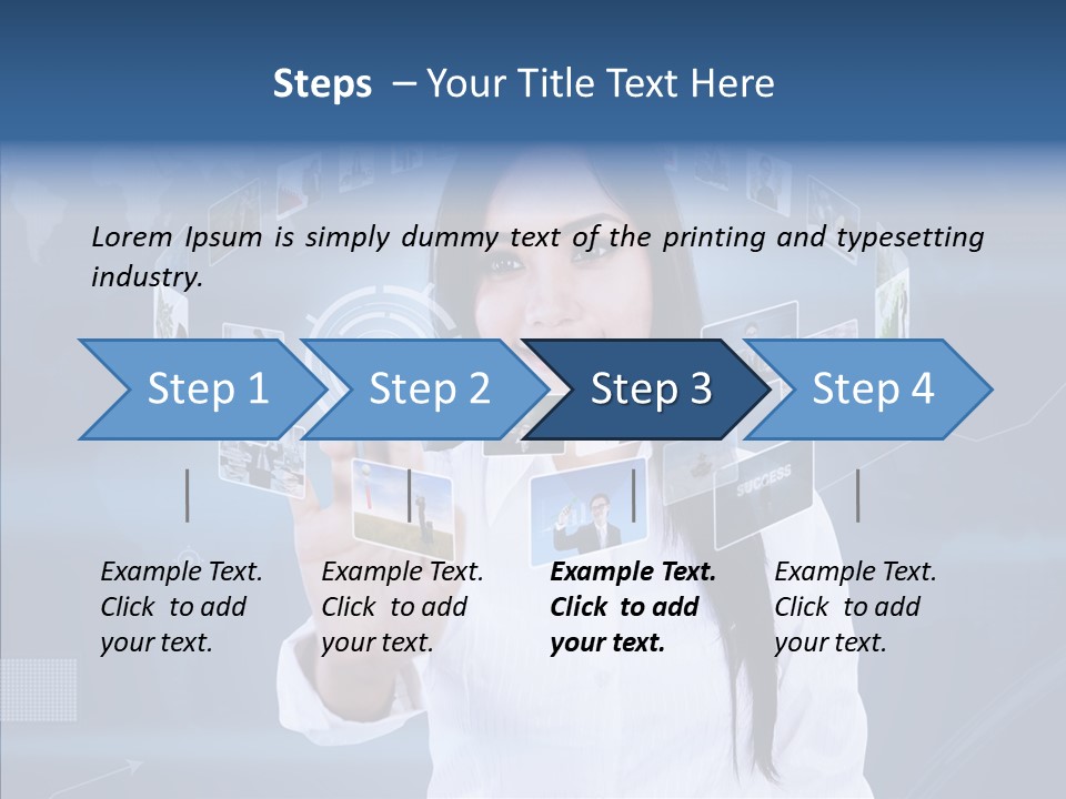 Connection Pushing Map PowerPoint Template