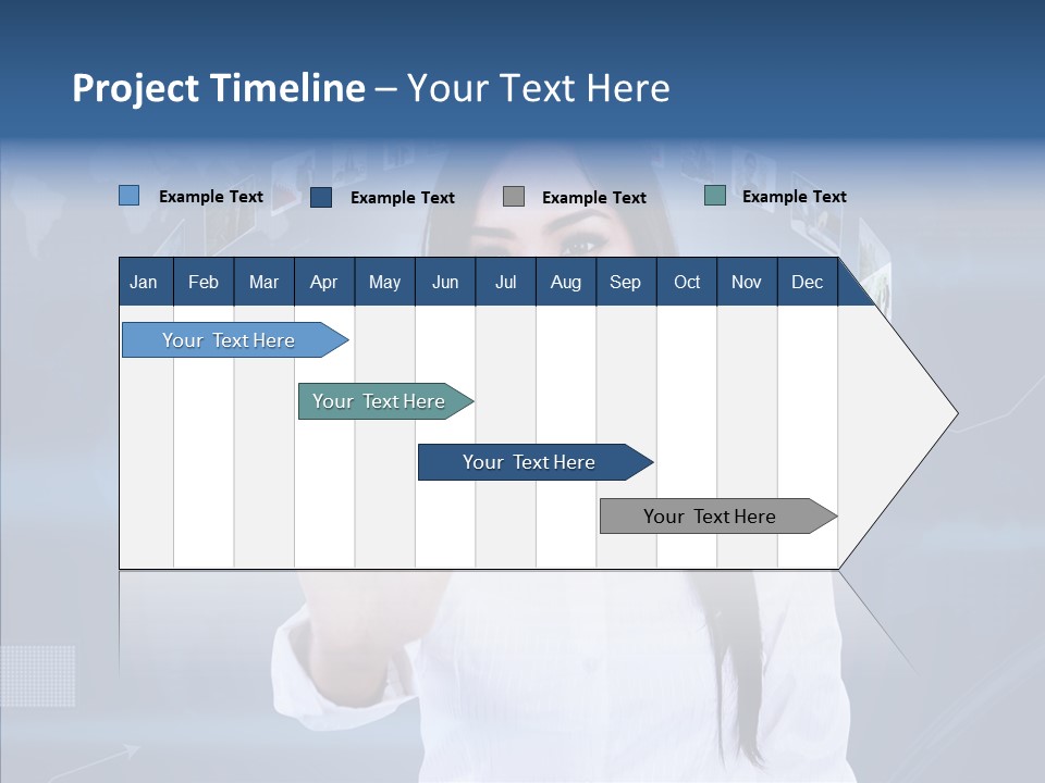 Connection Pushing Map PowerPoint Template