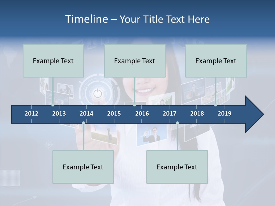 Connection Pushing Map PowerPoint Template