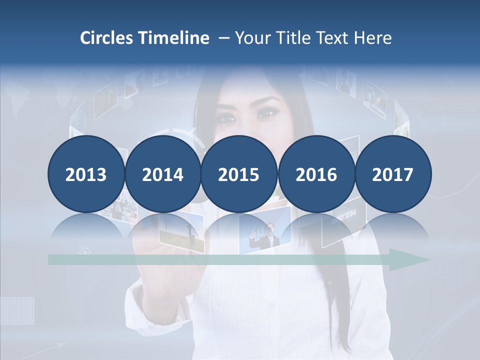 Connection Pushing Map PowerPoint Template