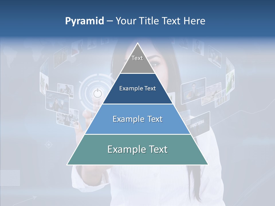 Connection Pushing Map PowerPoint Template