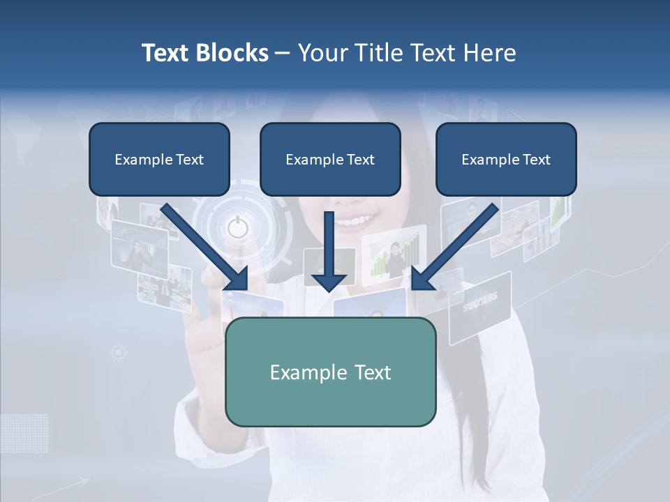Connection Pushing Map PowerPoint Template