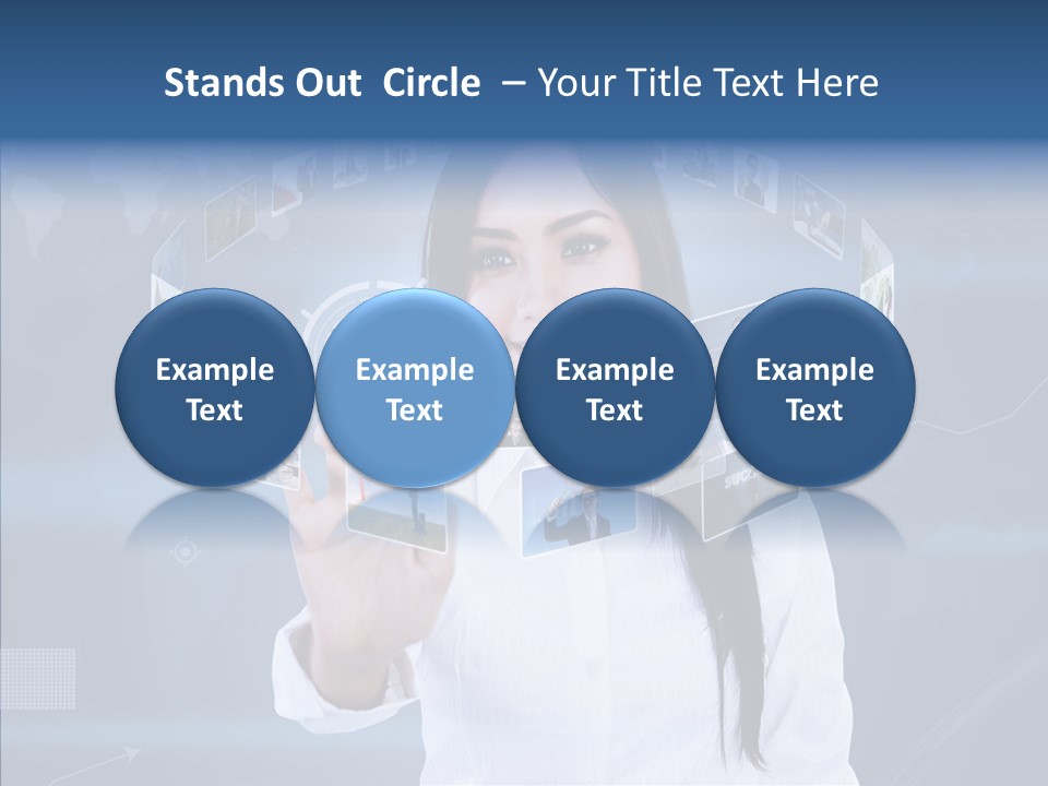 Connection Pushing Map PowerPoint Template