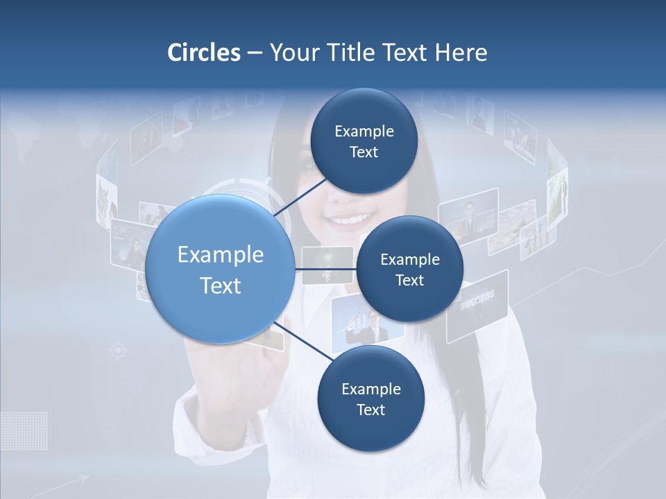 Connection Pushing Map PowerPoint Template