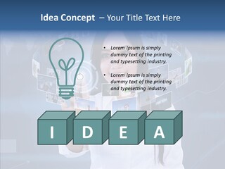 Connection Pushing Map PowerPoint Template
