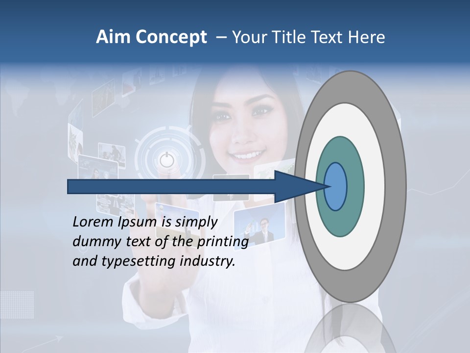 Connection Pushing Map PowerPoint Template