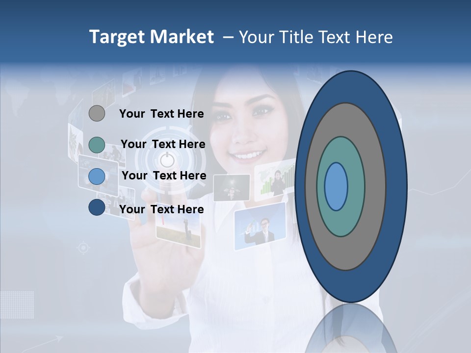 Connection Pushing Map PowerPoint Template