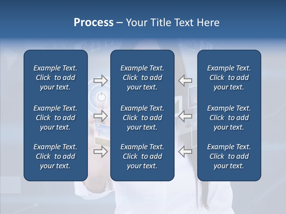 Connection Pushing Map PowerPoint Template