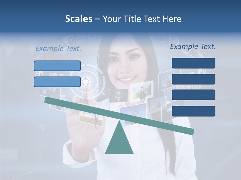 Connection Pushing Map PowerPoint Template