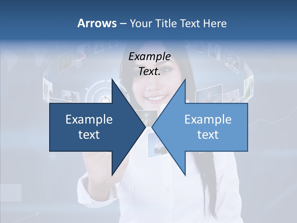 Connection Pushing Map PowerPoint Template