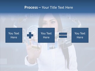 Connection Pushing Map PowerPoint Template