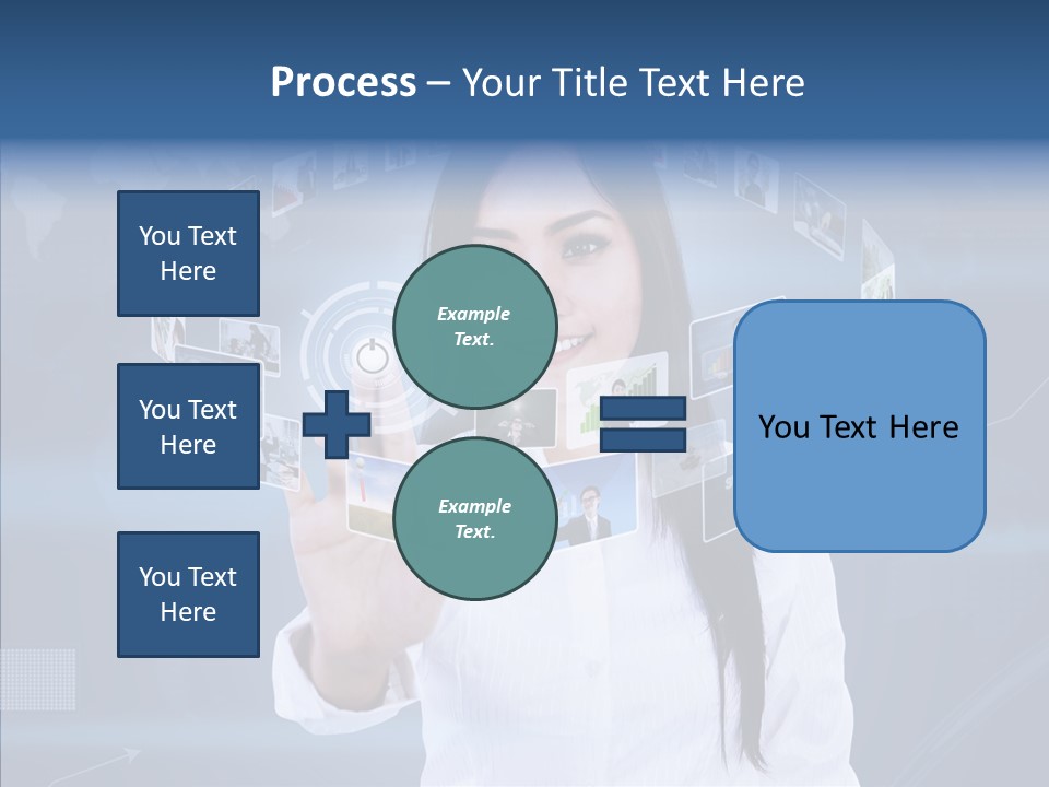 Connection Pushing Map PowerPoint Template
