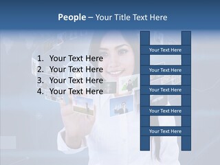 Connection Pushing Map PowerPoint Template