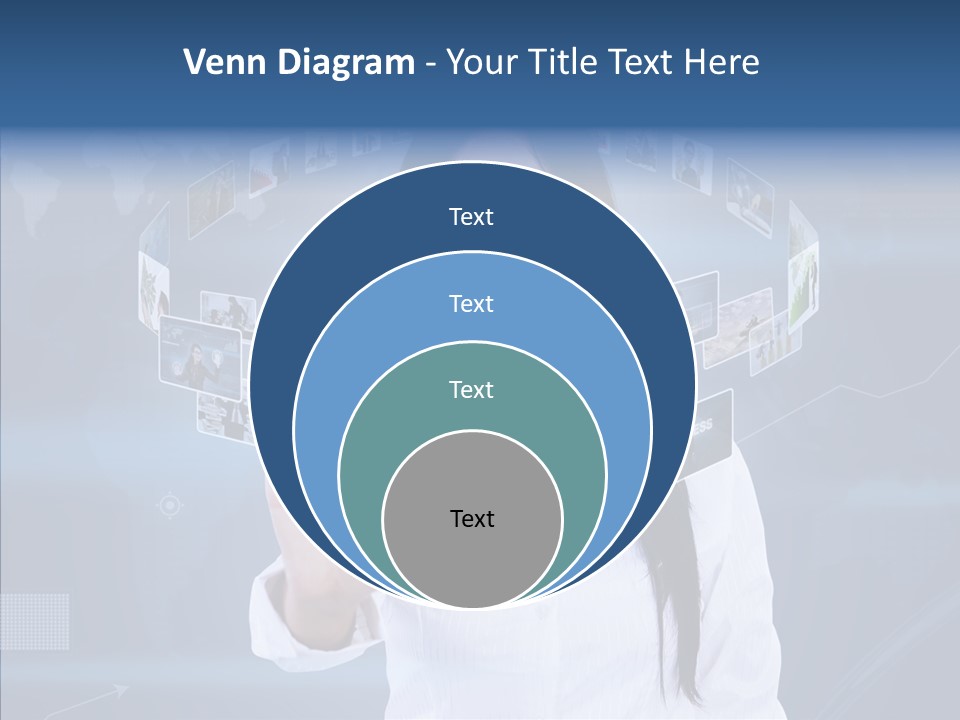 Connection Pushing Map PowerPoint Template