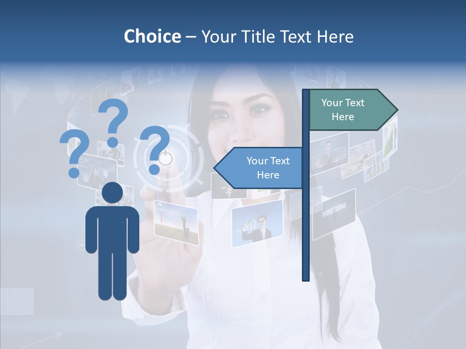 Connection Pushing Map PowerPoint Template