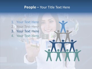 Connection Pushing Map PowerPoint Template