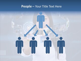 Connection Pushing Map PowerPoint Template