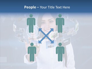 Connection Pushing Map PowerPoint Template