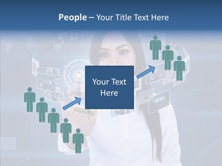 Connection Pushing Map PowerPoint Template