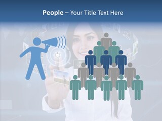 Connection Pushing Map PowerPoint Template