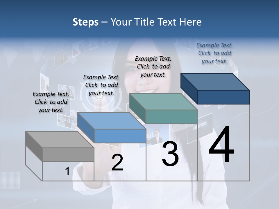 Connection Pushing Map PowerPoint Template