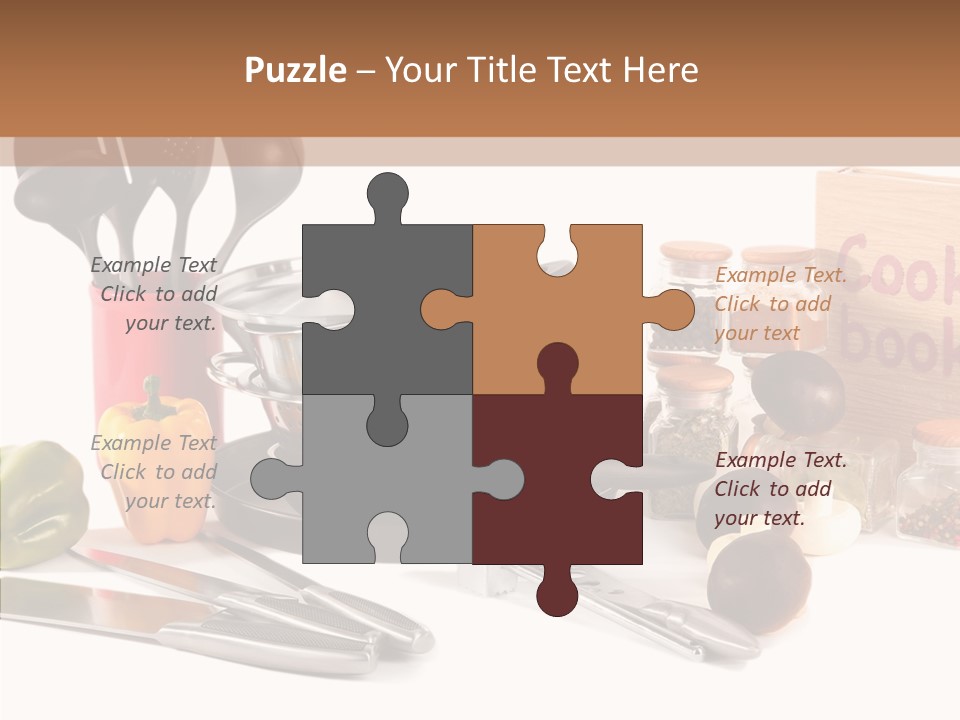 Isolated Spoon Culinary PowerPoint Template