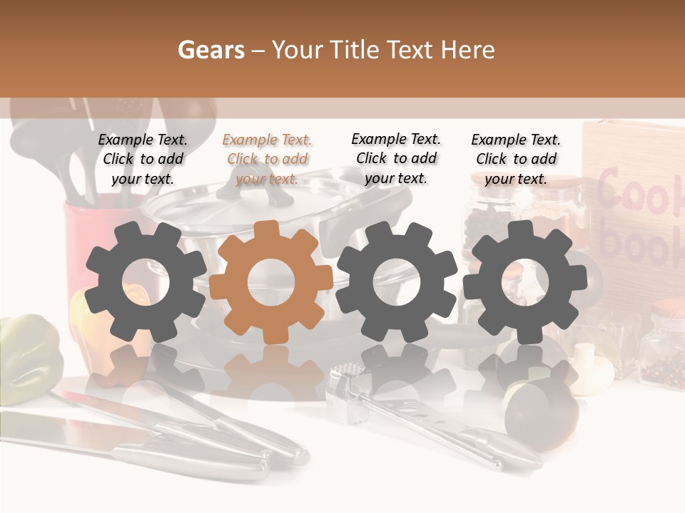 Isolated Spoon Culinary PowerPoint Template