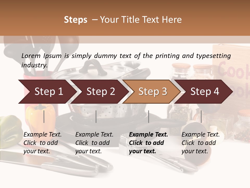 Isolated Spoon Culinary PowerPoint Template