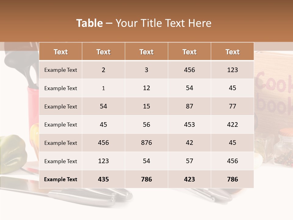 Isolated Spoon Culinary PowerPoint Template