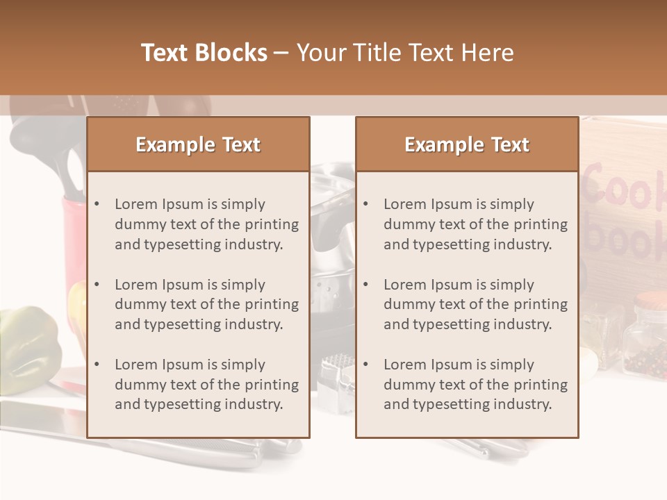 Isolated Spoon Culinary PowerPoint Template