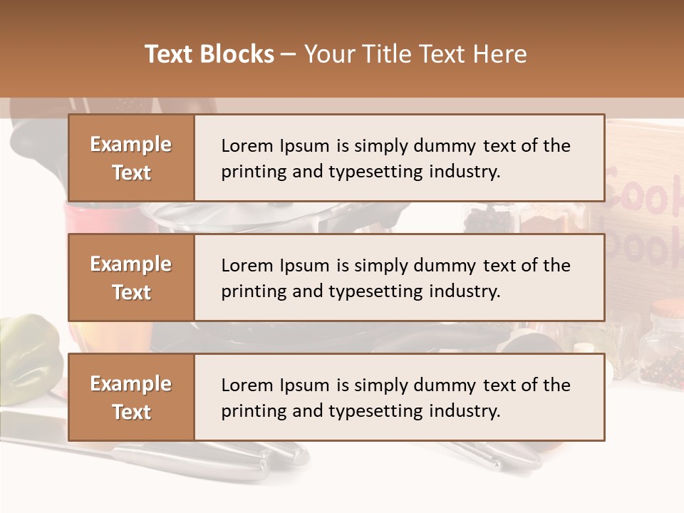Isolated Spoon Culinary PowerPoint Template